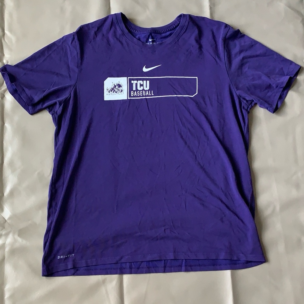 TCU TEXAS CHRISTIAN UNIVERSITY BASEBALL MENS NIKE DRI-FIT T-SHIRT XL